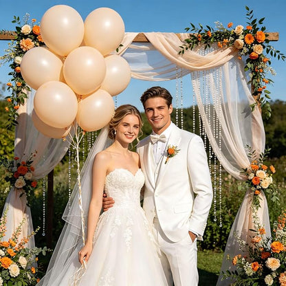 100pcs Nude Balloons Beige Apricot Balloon 12 Inch | Boho Neutral Latex Round - Image 6