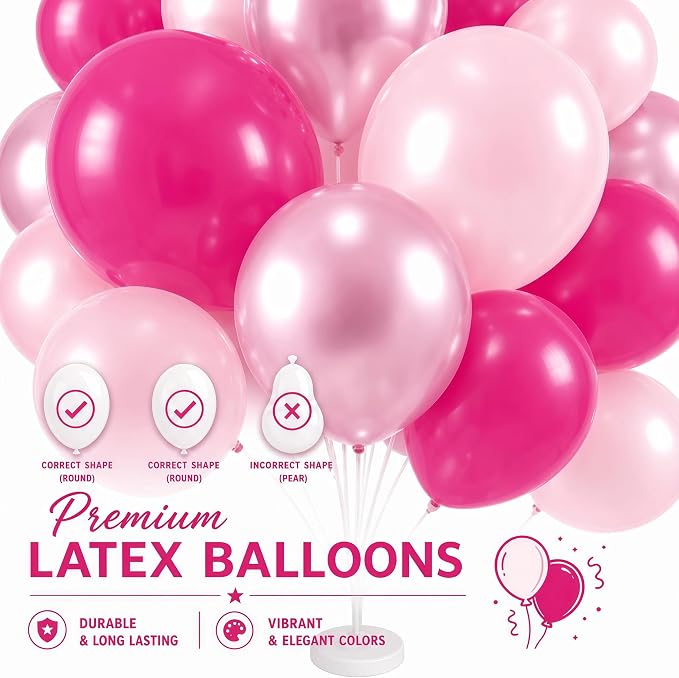 Metallic Pink Balloon Column Stand Kit - Image 5
