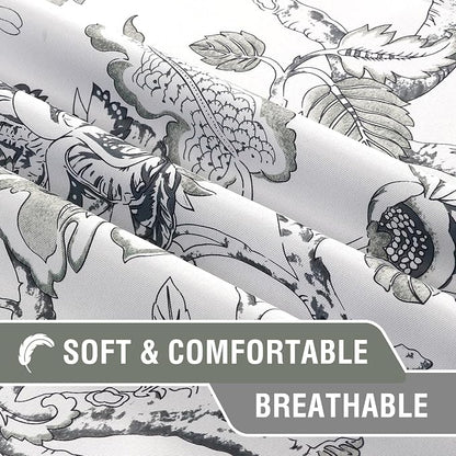 H.VERSAILTEX Blackout Curtains 84 Inch Length 2 Panels Set Floral Print Curtain - Image 5