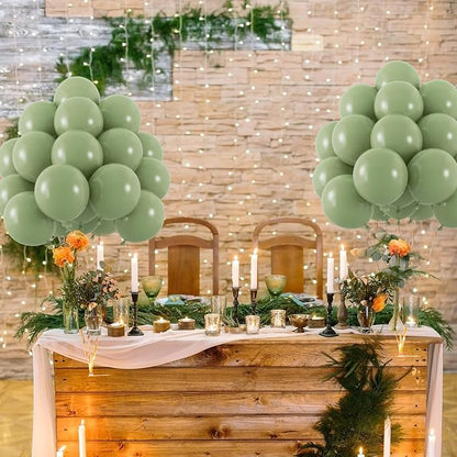 50pcs Sage Green Balloons, Helium Quality 12inch Neutral Olive Green Party - Image 6