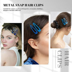 20 PCS Metal Snap Hair Clips Water Drop No Slip Barrettes for Women Bright Small Hair Clips For Thick And Thin Fine Hair,Multiple Blue,1.97 x 0.5 In.