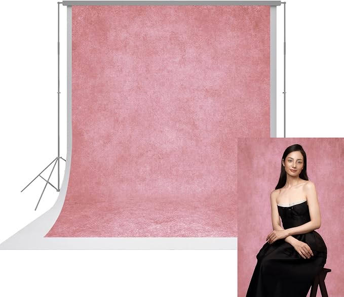 UrcTepics 5×7 ft Pink Fabric Photo Backdrops, Classic Abstract Texture Backdrop by UrcTepics
