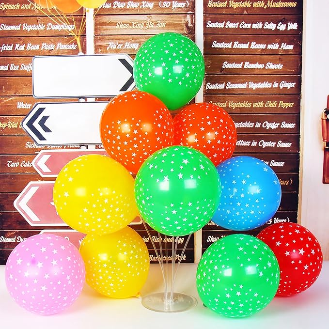 12 Inch Printed Star Multicolor Balloons - Image 6
