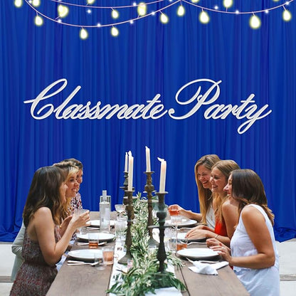Royal Blue Backdrop Curtains for Parties Blue Curtains Photography Backdrop - Image 3
