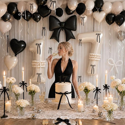 40 Inch Beige 17 Number Balloon - Image 4