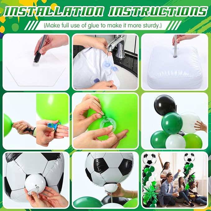 Kasyat 2 Sets Soccer Balloon Column Stand Kit - Image 2