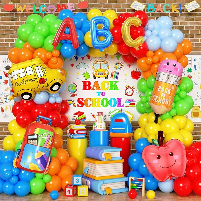 167Pcs Back to School Balloon Arch Kit by IROUHOR-PartyDecoration