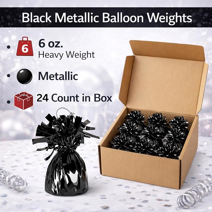 ROYALHOUSE Metallic Wrapped Balloon Weights - Image 2