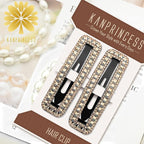 Rhinestone and Crystal Hair Clips 2-Pack, Sparkly Barrettes & Elegant Bling Accessories for Women & Girls(Set6)