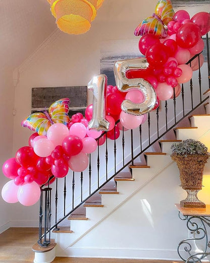 40 Inch Silver 15 Number Balloons Giant 15 or 51 Balloons Silver Birthday 15 - Image 5