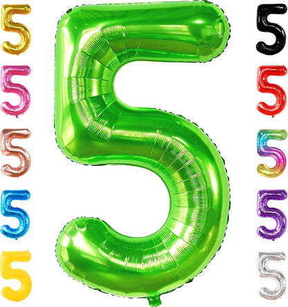 KatchOn Light Green 5 Balloon Numbers, 40 Inch | Balloons by KatchOn