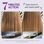Hydrating Hair Mask – Post Hair Relaxer for Damaged & Dry – Deep Conditioning Keratin Treatment for Curly & Color-Treated – Soft, Smooth, Anti-Frizz & Split Ends Repair with Collagen, Biotin – 10 oz