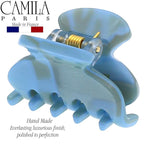 Camila Paris CP3069 French Hair Clip for Women, Handmade, Blue, Small, Girls Hair Claw Clips Jaw, Durable Styling Hair Accessories for Women, Strong Hold No Slip Grip, Made in France