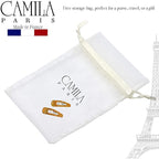 Camila Paris CP3092 French Hair Barrettes Clips, Snap Hair Slides Clic Clac for Women, Styling Girls Side Slide-in Metal Snap Pin Hair Accessories for Women. Strong Hold, No Slip Grip, Made in France