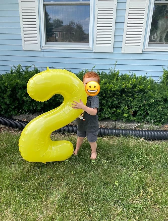 1 Balloon Number 40 Inch for Yellow Birthday Party Decorations | Mix & Match - Image 3
