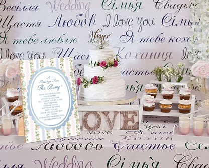 Sweet Floral Striped A Message From the Bump Baby Shower Signs, Grandmillennial - Image 4