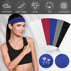 10 PCS Headbands for Women - Fashion Non Slip Cotton Headbands for Women and Men Perfect for Sports and Outdoor Activities in Summer,Including Running, Yoga, Cycling, Gym Workouts