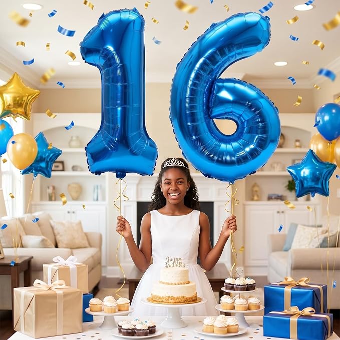 YPSelected 32 Inch Large Foil Helium Number Balloon Birthday Wedding Party 0-9 - Image 2