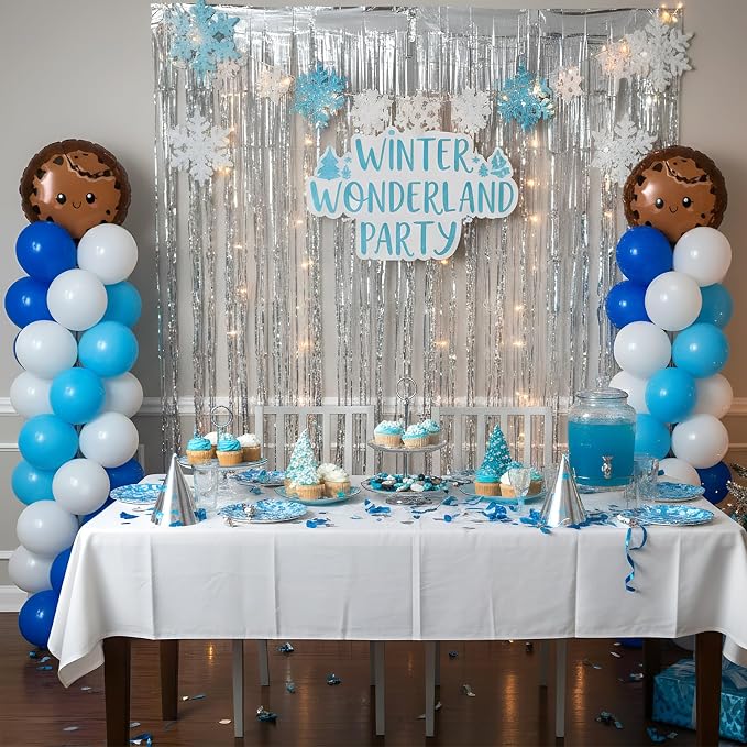 Jenaai 2 Set 163 Pcs Cookie Party Balloons Column Stand Kit Chocolate Chip - Image 7