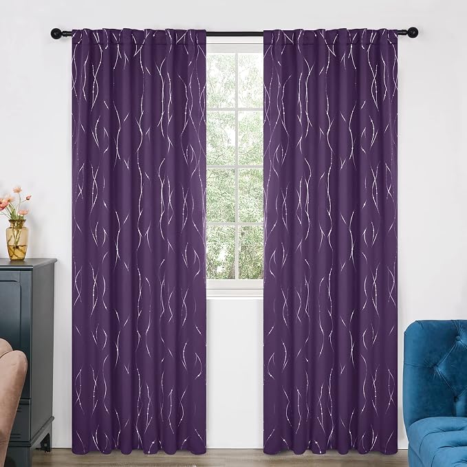 Deconovo Blackout Back Tab Curtains - Image 2