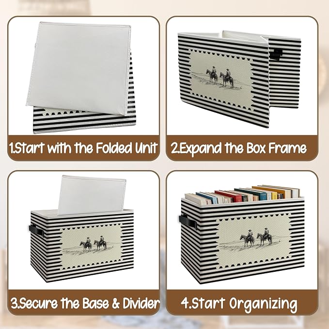 Western Cowboy Foldable Storage Bins Box - Image 4