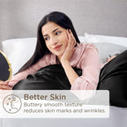 Bedsure Satin Pillowcase for Hair and Skin Queen - Black Silky Pillowcase 4 Pack 20x30 Inches with Envelope Closure, Similar to Silk Pillow Cases, Gifts for Women Men