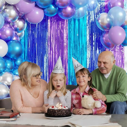 Blue Purple Balloon Garland Arch Kit Birthday Party Decorations | Blue Purple - Image 4
