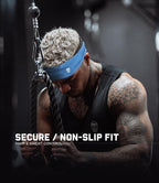 Gymreapers Workout Headbands for Men & Women-Comfortable Sweat Absorbing Band to Keep Hair Back During Running Sports Gym Cycling and Outdoor Activities