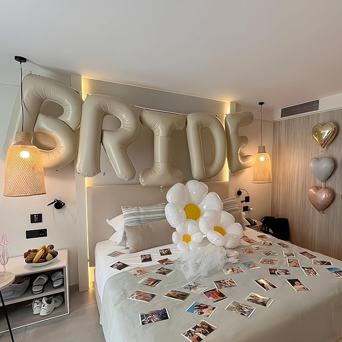 40 Inch Beige BRIDE Balloons Bachelorette - Image 8