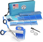 CALMING CLIPPER® - The Silent, Gentle Haircutting Kit for Children with Autism and Sensory Sensitivity - Includes Barber Cape (20pcs Left Handed)