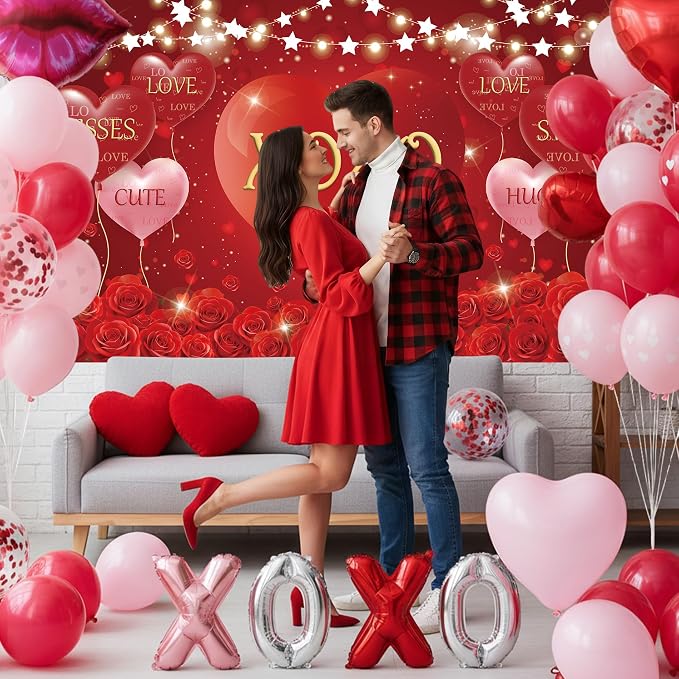 Anniversary Red Backdrop Decoration - Image 4
