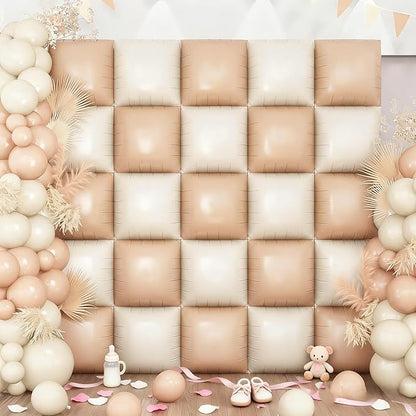 HILAVO Cream Square Foil Balloon Wall by HILAVO