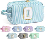 YOOLIFE Bridesmaid Proposal Gifts - Bridal Shower Gifts, Bridesmaid Gifts for Wedding Day, Initial Makeup Bags for Women O