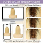 Womens Real Human Hair Toppers for Thin Hair #T3/60, 16 Inch Length 3x5 Inch Injected Silk Base 130% Density Hair Pieces