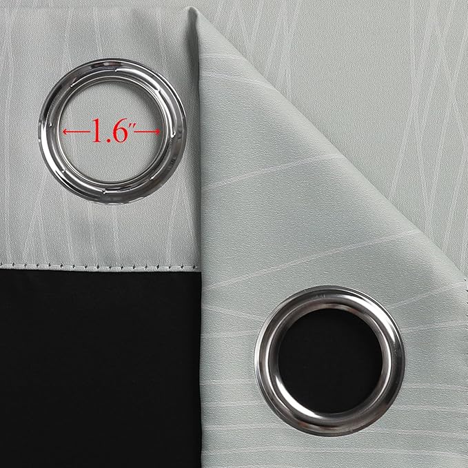 Sage Green and Navy Blue Gradient Blackout Curtains - Image 7