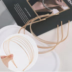 3pcs Multi Layers Metal Headbands, Gold Sparkly Thin Layer HeadBands for Women, Elegant Layered Hair Bands Accessories for Party Wedding Home Outside