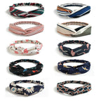 DRESHOW 10 Pack Boho Headbands for Women Girls Criss Cross Elastic Hair Bands Yoga Flower Headwraps Accessories