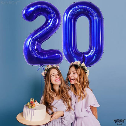 KatchOn Navy Blue Number 0 Balloon 40 Inch | 0 Navy Blue Balloons, 0 Navy Blue - Image 3