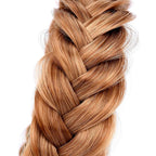 DIGUAN Wide Messy Braided Headband With Teeth Synthetic Hair Plaited Headband High Elasticity Braids Chunky Fishtail Braided Hair Band Hairpiece for Girls Women Beauty Accessory (Strawberry Blonde)
