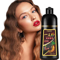Hair Dye Shampoo 3 in 1, Light Brown Hair Dye for Men Women, Long Lasting Hair Color in Minutes, Dye Color Shampoo Para Canas, Easy to Use for All Hair Types 16.9 Fl Oz (Light Brown)