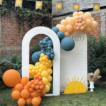HILAVO Retro Blue Yellow and Orange Balloons - Image 4