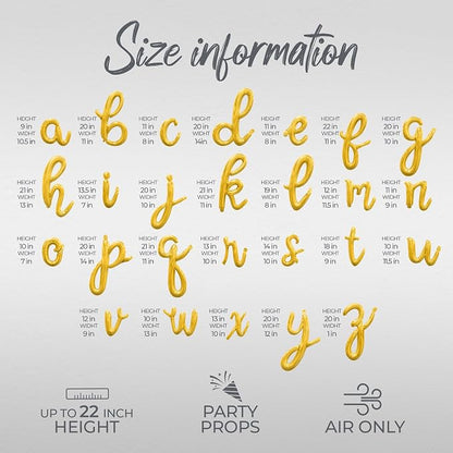Cursive Script Letter Balloons - Image 4