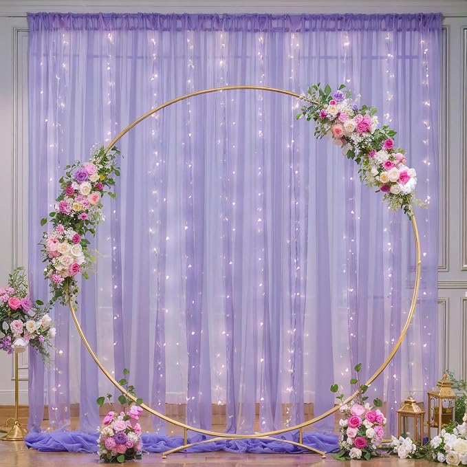 10x8ft Purple Tulle Backdrop Curtain - Image 8