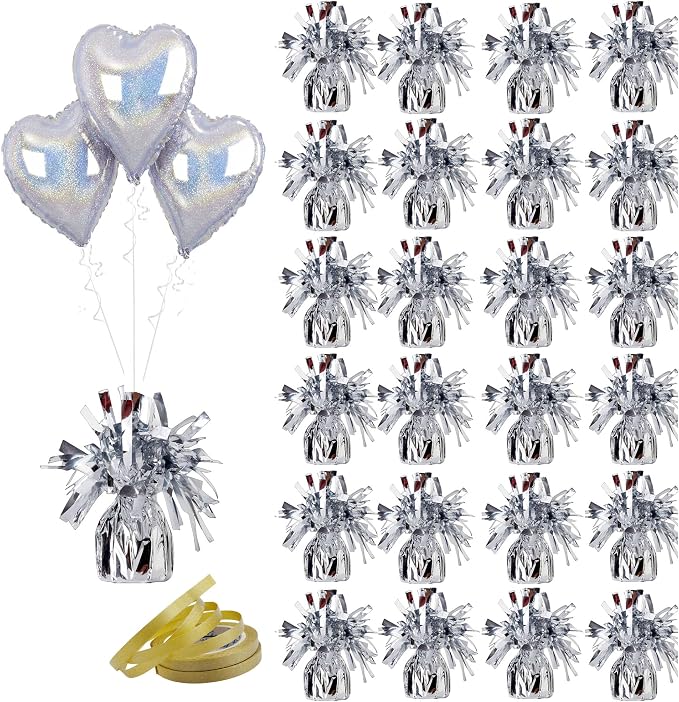Balloon Weights, 24 Pieces, Weight 0.36Lb | Aluminum Foil, Suitable by Unknown