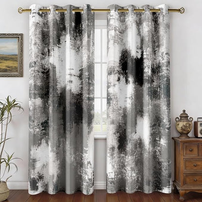 Asuexpect Abstract Curtains 2 Panels Abstract Rust Curtain Room Darkening by Asuexpect