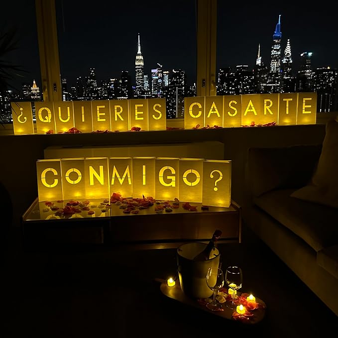 WYMM Quieres Casarte Conmigo Marry Me Light Up Letters in Spanish | Spanish by Wymm_SayYes