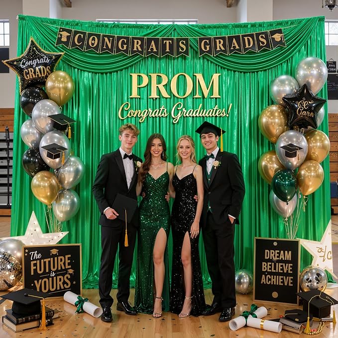 10ftx10ft Green Sequin Backdrop Curtain - Image 9