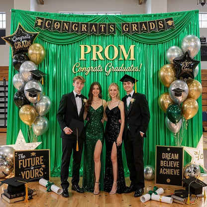 10ftx10ft Green Sequin Backdrop Curtain - Image 9