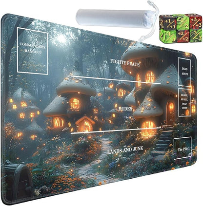 for TCG Playmat with Zones, Non-Slip Rubber Bottom Trading Card Game Mat with by Unknown