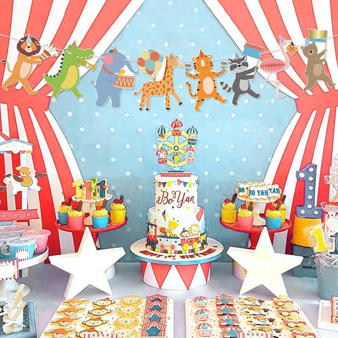 Carnival Animals Banner Circus Party Animal Garland Animals Performers Banner - Image 4